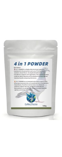 4 in 1 POWDER 100g - Salmonella - Coccidiosis - Canker - E. Coli - by CuMed Pharma