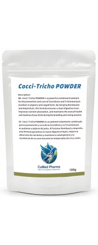 Cocci-Tricho POWDER 100g - Coccidiosis & Canker Treatment - by CuMed Pharma
