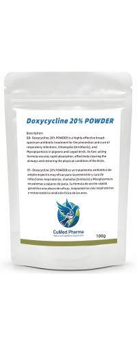 Doxycycline 20% POWDER 100g - Ornithosis - Respiratory Tract - by CuMed Pharma