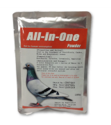 All-In-One 100gr - Coccidiosis, Canker, Worms and respiratory - Powder Treatment