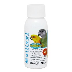 Multivet 50ml - vitamin deficiency - Moulting - by Vetafarm