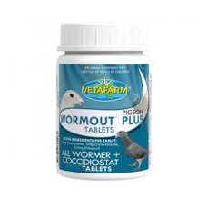 Pigeon Wormout Plus 50 Tablets - worms and coccidia - Vetafarm