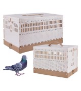 Plastic Foldable Pigeon Cage with Handle, Portable Bird Travel Carrier Cage Pigeon Cage