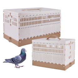 Plastic Foldable Pigeon Cage with Handle, Portable Bird Travel Carrier Cage Pigeon Cage