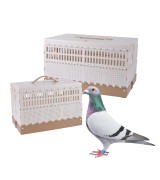 Plastic Foldable Pigeon Cage with Handle, Portable Bird Travel Carrier