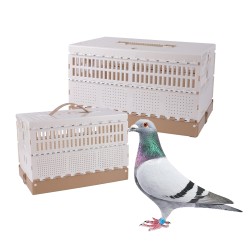 Plastic Foldable Pigeon Cage with Handle, Portable Bird Travel Carrier