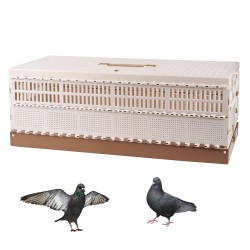 Plastic Folding Pigeon Cage, Portable Pet Bird Travel Cage Carrier Pigeon Cage Pairing