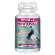 MULTIVIT Pigeon para palomas 100 Tabs Vitamins Minerals Aminoacids for Racing Pigeons