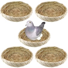 5 Pcs Pigeon Nest, Wooden Nest for Pigeons Breeding Hatching (Natural Nest)