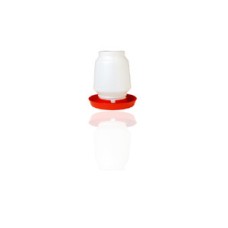 Drinker for pigeons - White Plastic Jar with red base (1 Gallon)
