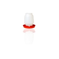 Drinker for pigeons - White Plastic Jar with red base (1 Gallon)