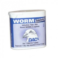 Worm Tabs 50 tablets - Roundworm - Tapeworm - by DAC